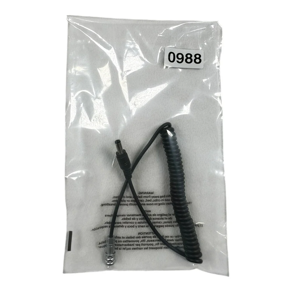 Coiled Power‎ Cable DC to 2 Pin Connector Black Cord Replacement Blackmagic